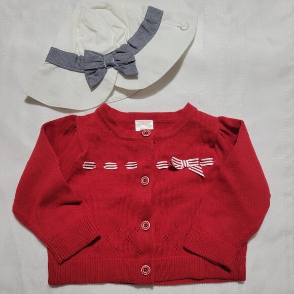 Gymboree Venice Sweetie NWOT 3-6 month sweater & NWT 0-3 month Hat set. Mixed Bi - Picture 1 of 2